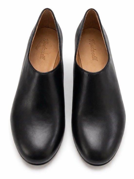 Madewell Shoes - Madewell Black Leather Slip-On Ankle Shoes - Size 9.5